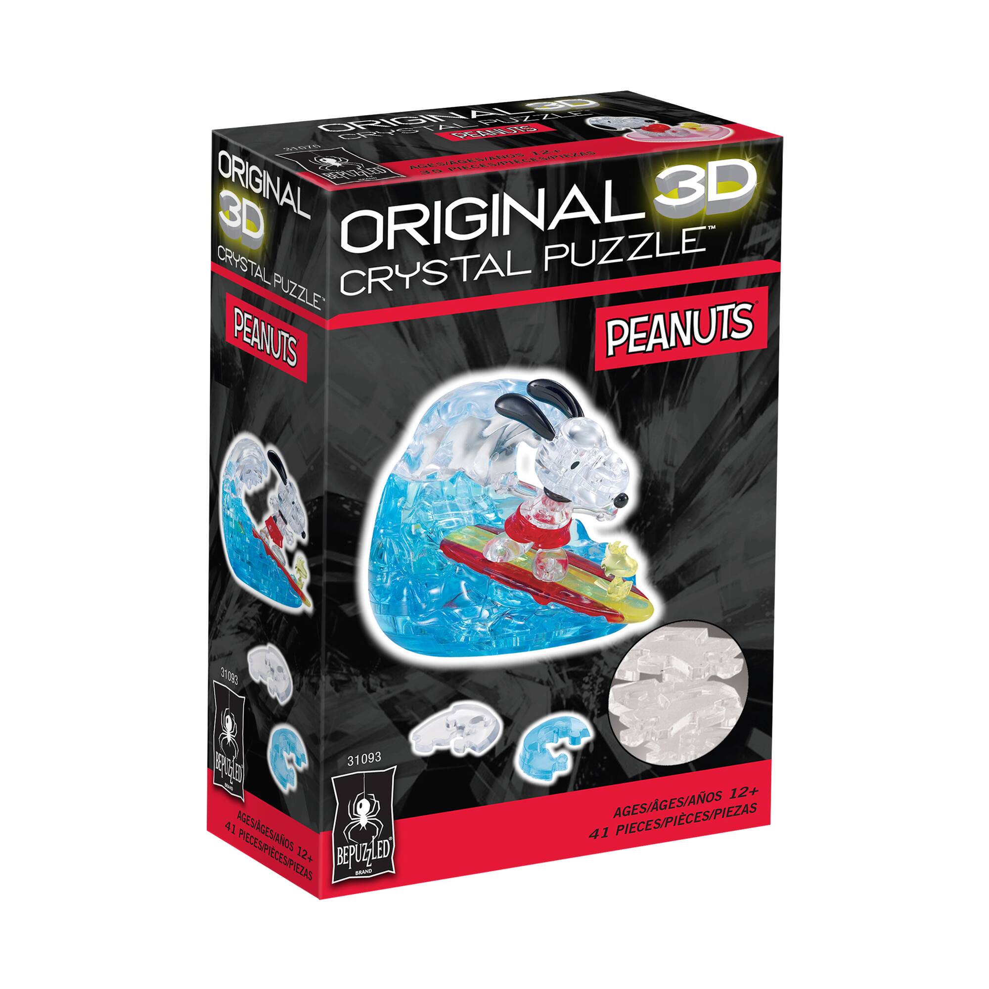 BePuzzled® Original 3D Crystal Puzzle™ Peanuts™ Snoopy Surf 41 Piece Puzzle